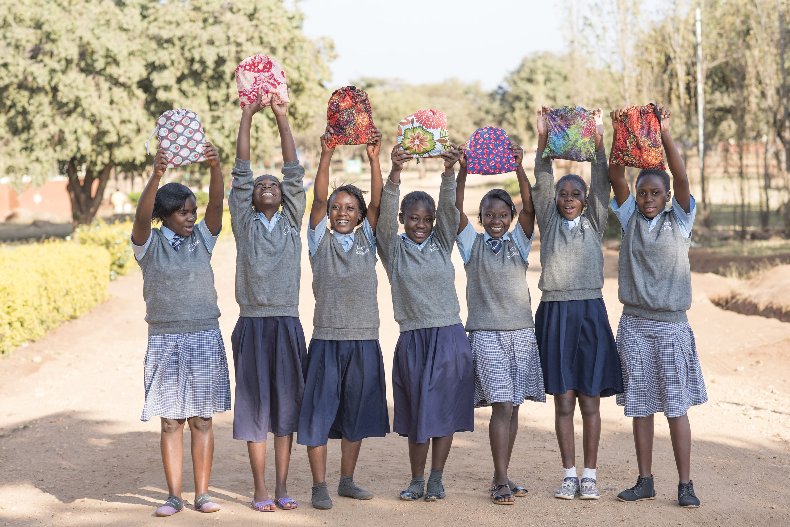 girls hygiene kits, zambia, africa