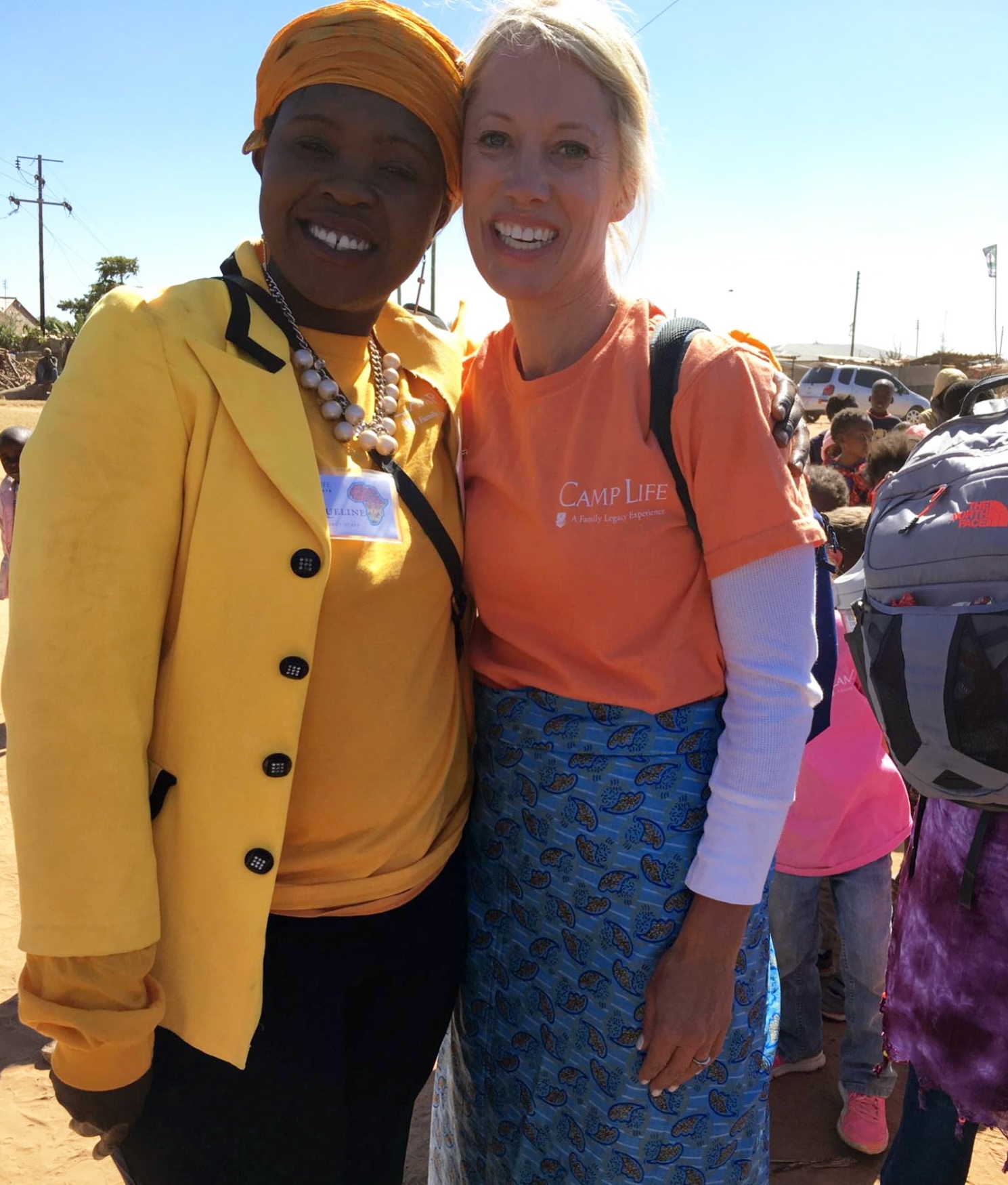 Jacqueline and Stephanie posing together at Camp Life 2016